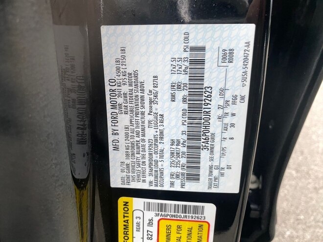 Ford Fusion (North America) 2018, 218,871 km - 1.5 l - Bakı