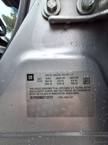 Chevrolet Cruze 2015, 198,000 km - 1.4 l - Sumqayıt