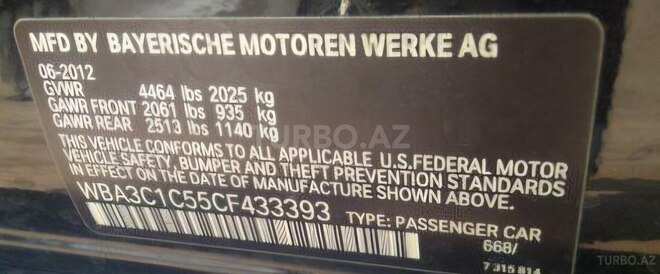 BMW 328 2012, 209,500 km - 2.0 l - Bakı