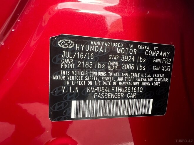 Hyundai Elantra 2016, 137,500 km - 2.0 l - Bakı