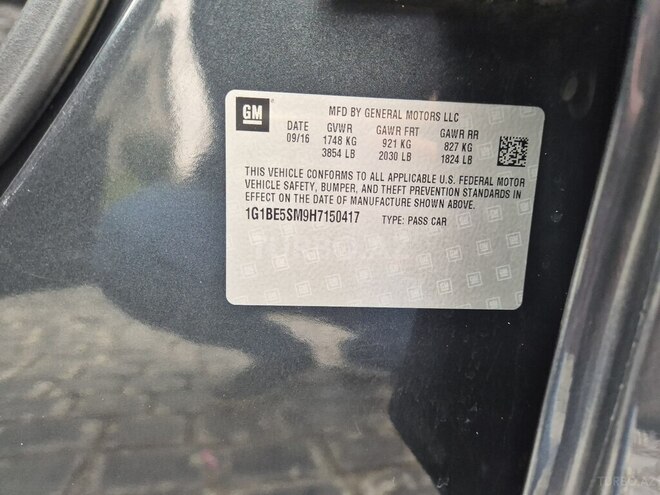 Chevrolet Cruze 2016, 189,920 km - 1.4 l - Bakı
