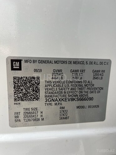 Chevrolet Equinox 2019, 106,000 km - 1.5 л - Sumqayıt
