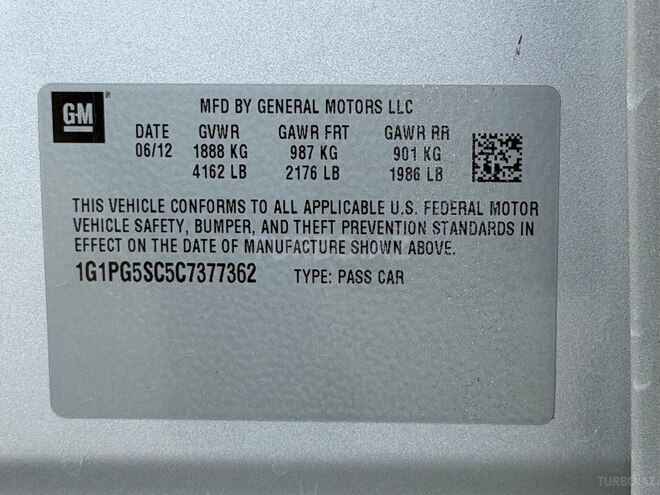 Chevrolet Cruze 2012, 282,000 km - 1.4 l - Gəncə