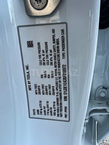 Tesla Model 3 2025, 15,000 km - 0.0 l - Bakı