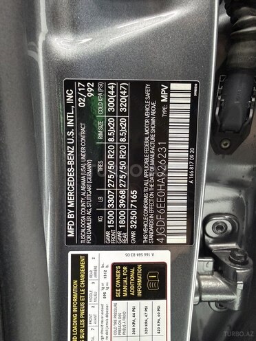 Mercedes GLS 450 4MATIC 2017, 113,600 km - 3.0 l - Bakı