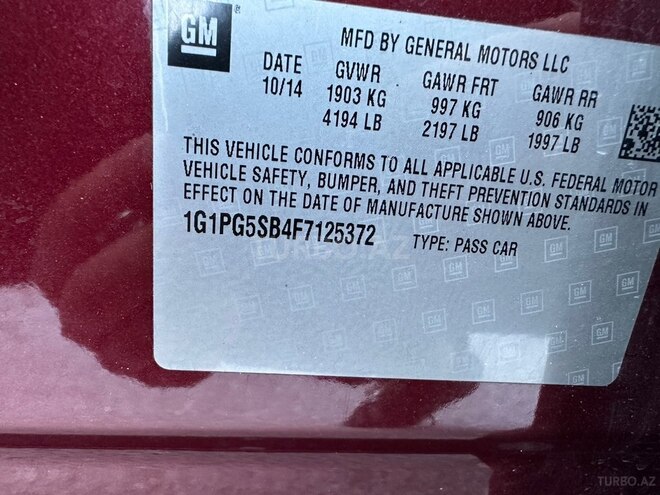 Chevrolet Cruze 2014, 218,000 km - 1.4 l - Bakı