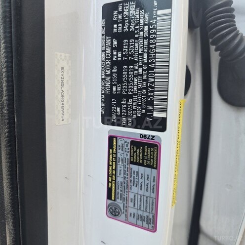 Hyundai Santa Fe 2017, 190,000 km - 2.0 l - Gəncə