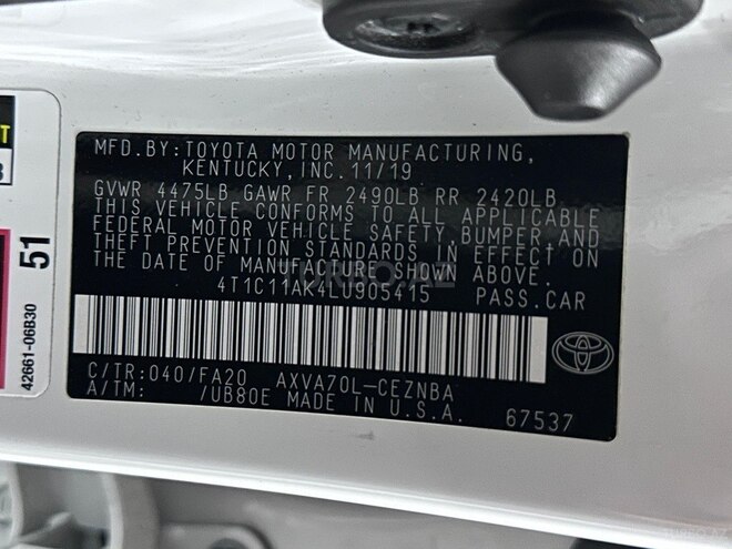 Toyota Camry 2019, 94,000 km - 2.5 l - Bakı
