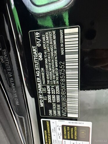 Mercedes C 300 2019, 124,800 km - 2.0 l - Bakı