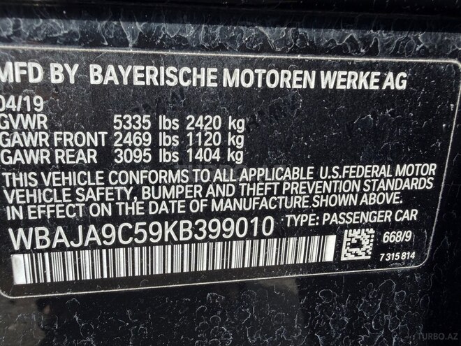 BMW 530e 2019, 111,000 km - 2.0 л - Bakı