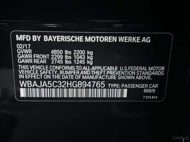 BMW 530 2017, 177,000 km - 2.0 l - Bakı