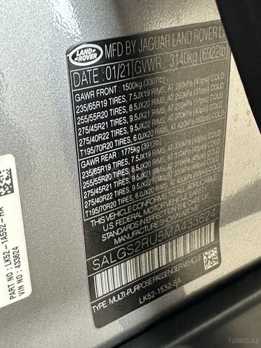 Land Rover Range Rover 2021, 87,000 km - 3.0 l - Bakı