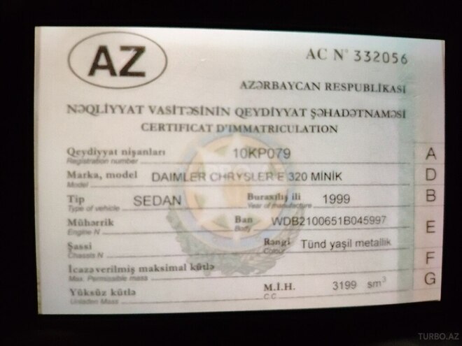 Mercedes E 320 1999, 400,000 km - 3.2 l - Bakı
