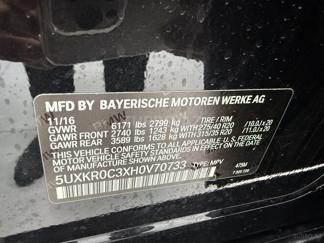 BMW X5 2016, 231,200 km - 3.0 l - Bakı