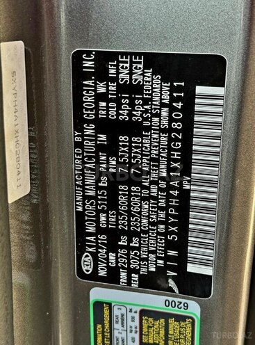 Kia Sorento 2016, 114,015 km - 2.0 l - Bakı