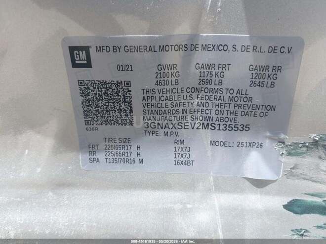 Chevrolet Equinox 2021, 165,727 km - 1.5 l - Bakı