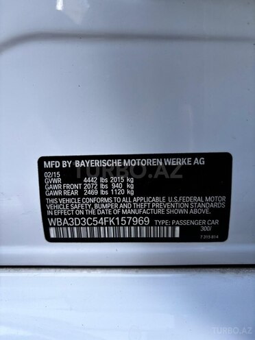 BMW  2015, 186,000 km - 2.0 l - Şəki