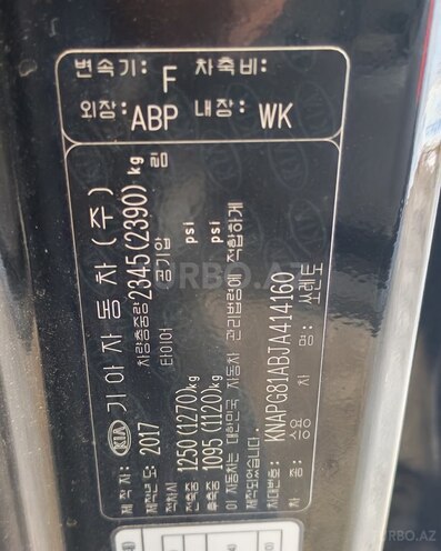 Kia Sorento 2017, 141,000 km - 2.0 l - Bakı