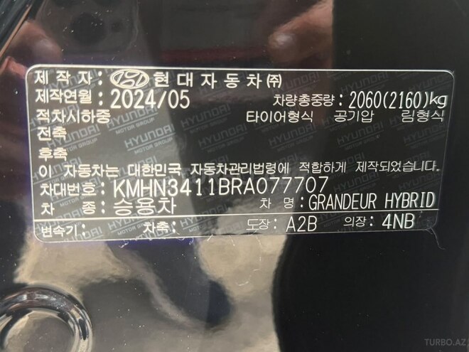 Hyundai Grandeur 2024, 19,300 km - 1.6 l - Bakı