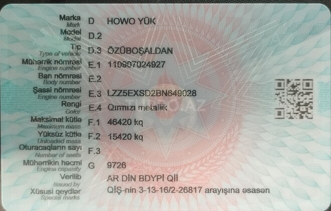 HOWO Sinotruk 2011, 222,222 km - 9.5 l - Bakı