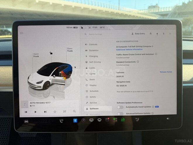 Tesla Model 3 2023, 43,000 km - 0.0 л - Bakı