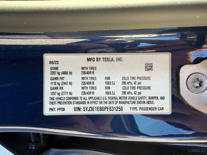 Tesla Model 3 2023, 43,000 km - 0.0 л - Bakı
