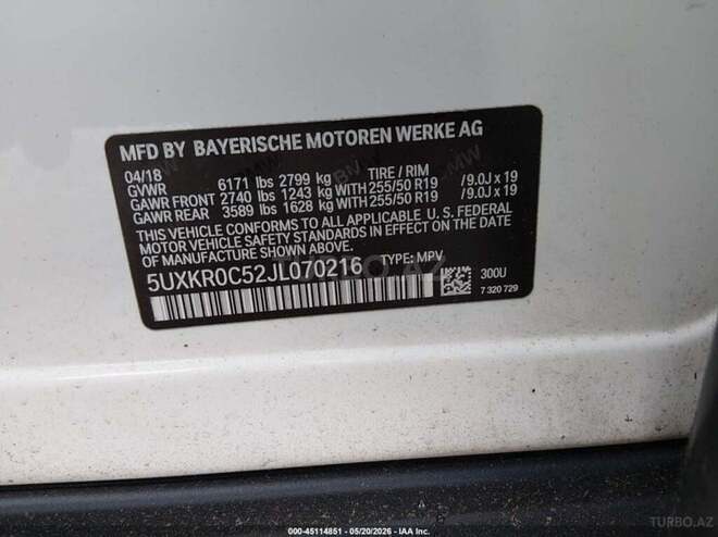 BMW X5 2018, 173,581 km - 3.0 l - Bakı