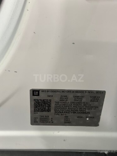 Chevrolet Equinox 2019, 108,000 km - 1.5 l - Bakı