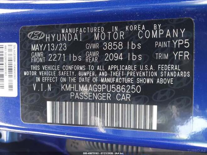 Hyundai Elantra 2023, 36,123 km - 2.0 л - Bakı