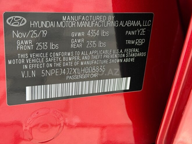 Hyundai Sonata 2020, 108,000 km - 1.6 l - Bakı