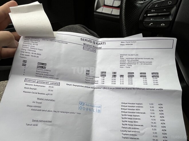 Hyundai Veloster 2020, 51,500 km - 2.0 l - Bakı