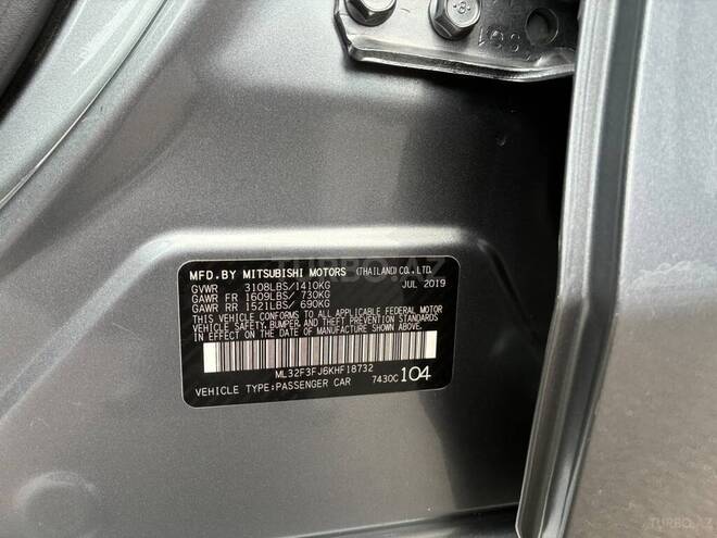 Mitsubishi Mirage 2019, 127,000 km - 1.2 л - Bakı