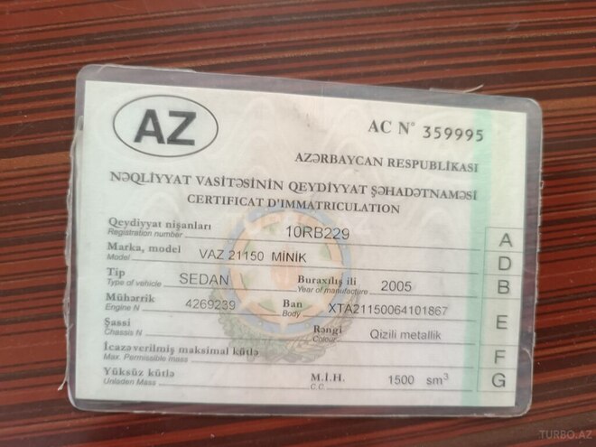 LADA (VAZ) 2115 2005, 270,000 km - 1.5 л - Mingəçevir