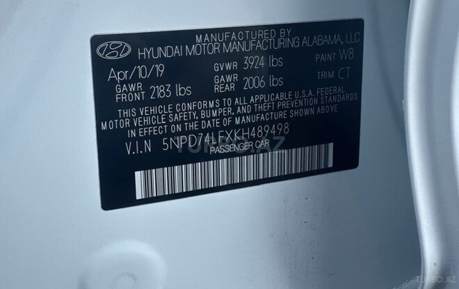 Hyundai Elantra 2019, 162,544 km - 2.0 l - Bakı