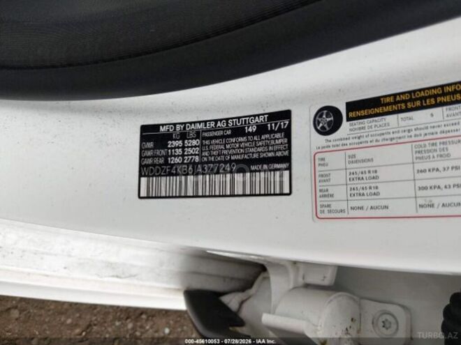 Mercedes E 300 4MATIC 2018, 186,555 km - 2.0 л - Bakı