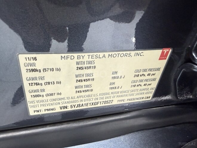 Tesla Model S 2016, 183,000 km - 0.0 l - Bakı