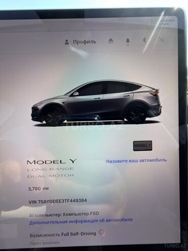 Tesla Model Y 2025, 3,790 km - 0.0 л - Bakı