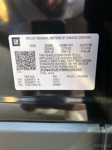 Chevrolet Equinox 2020, 138,000 km - 1.5 l - Gəncə