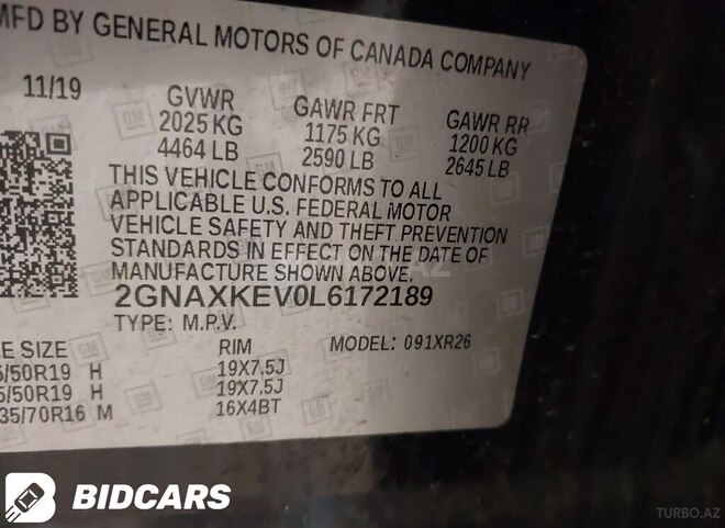 Chevrolet Equinox 2019, 238,268 km - 1.5 l - Gəncə