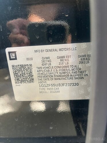 Chevrolet Malibu 2018, 67,000 km - 1.8 l - Bakı