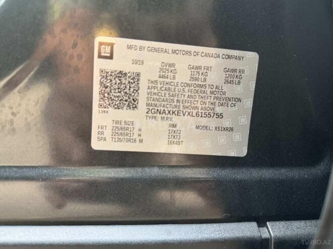 Chevrolet Equinox 2019, 297,729 km - 1.5 l - Gəncə
