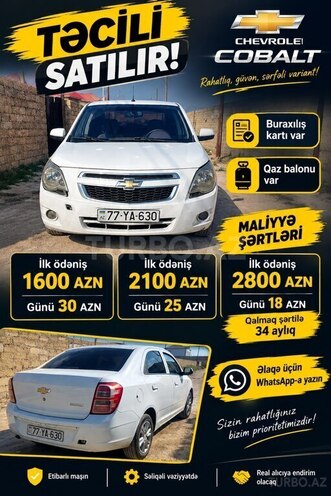 Chevrolet Cobalt 2024, 180,000 km - 1.5 l - Bakı