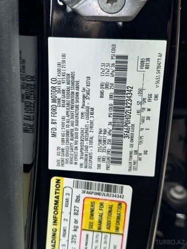 Ford Fusion (North America) 2020, 101,693 km - 1.5 l - Gəncə