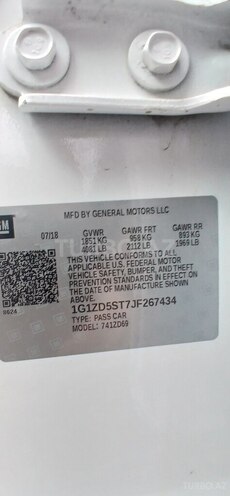 Chevrolet Malibu 2018, 195,000 km - 1.5 l - Gəncə