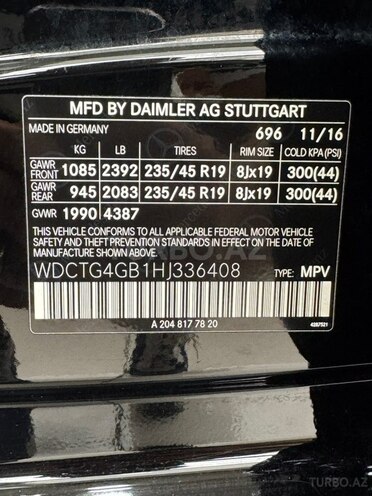 Mercedes GLA 250 4MATIC 2016, 164,000 km - 2.0 l - Sumqayıt