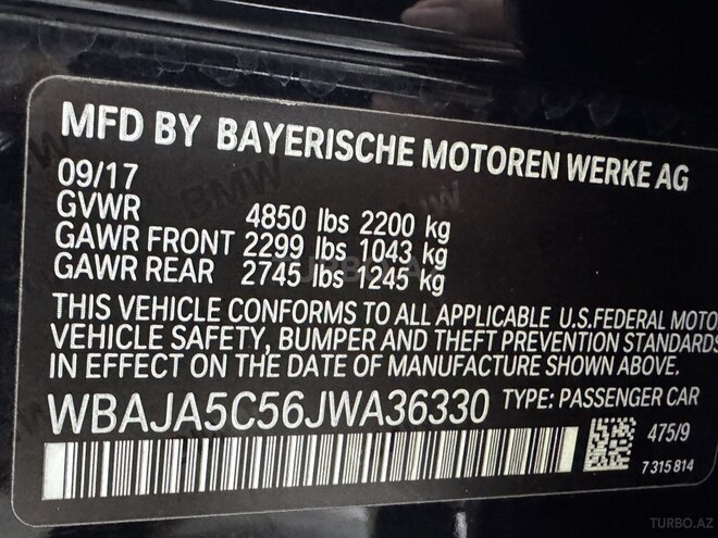BMW 530 2017, 90,000 km - 2.0 л - Bakı