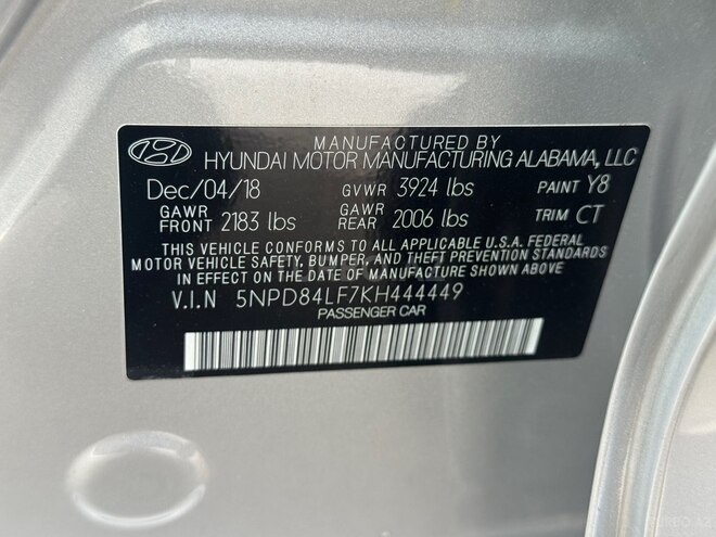 Hyundai Elantra 2018, 118,000 km - 2.0 l - Bakı