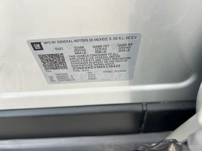 Chevrolet Equinox 2021, 144,841 km - 1.5 л - Bakı