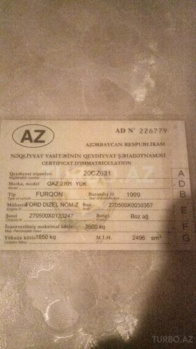GAZ 33021 1999, 32,200 km - 2.5 l - Şəki