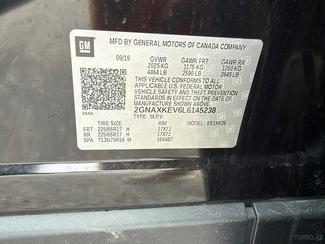 Chevrolet Equinox 2020, 122,000 km - 1.5 л - Bakı